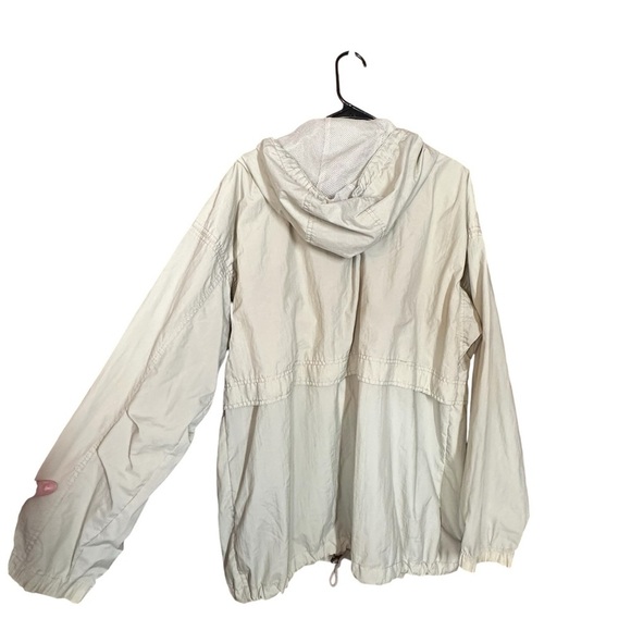 Members Only Nylon Hooded Windbreaker Parka Utility Jacket Men’s Medium Beige - Picture 4 of 9